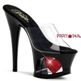 Pleaser | Moon-701HRS, Cut out Platform with Heart Slide