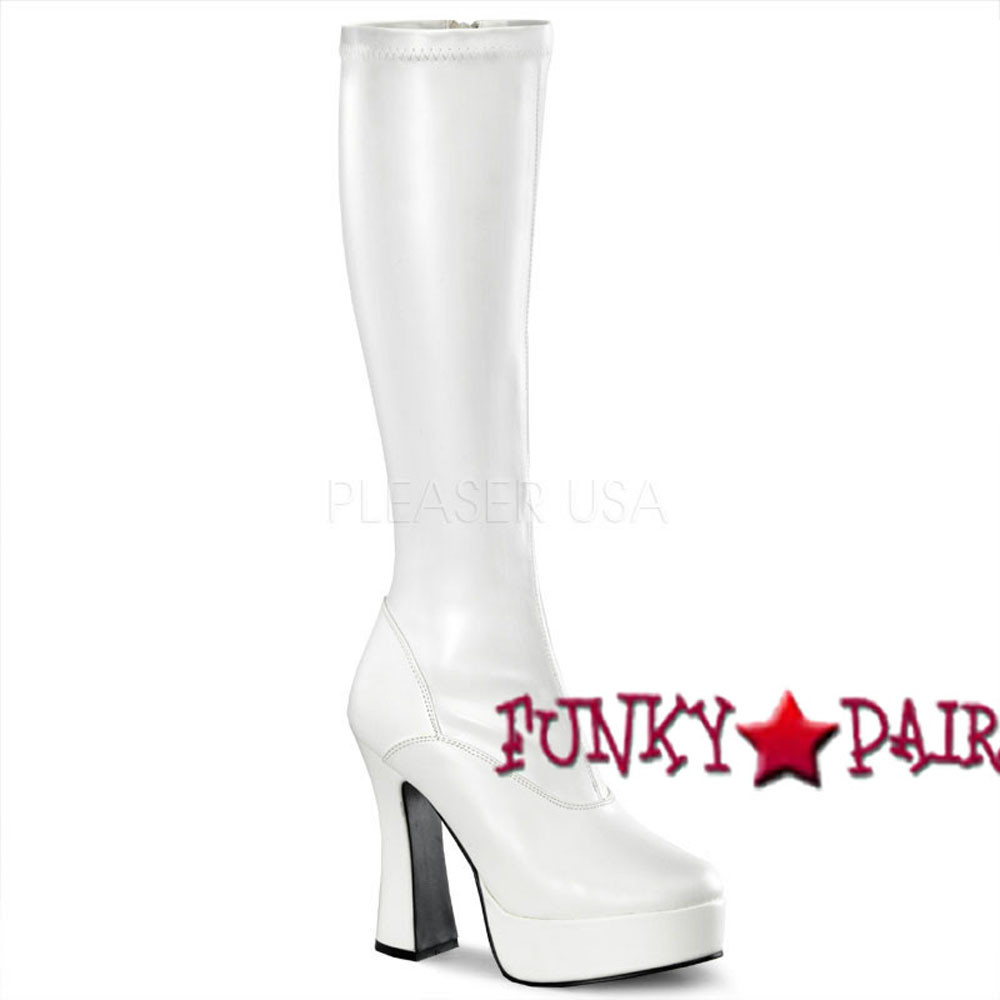 Lace-Up Platform Knee Boot with 5-inch Chunky Heel ELECTRA-2020