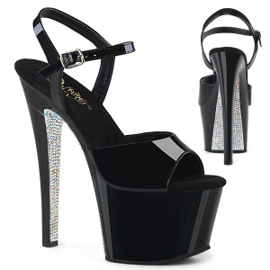 Pleaser | Bejeweled-708DM, 7 Inch Platform Clear Rhinestones Ankle ...