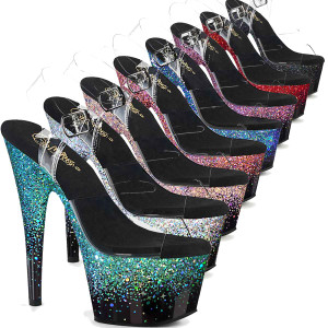 Adore-708SS, 7" Heel Holographic Effect Platform by Pleaser