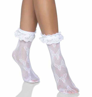 LA-5628, Butterfly Net Ankle Socks by Leg Avenue