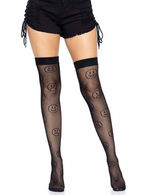 LA-6644, Mood swing Fishnet Thigh Highs by Leg Avenue