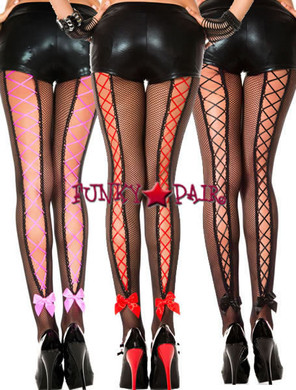 ML-50012, Corset Back Fishnet Pantyhose