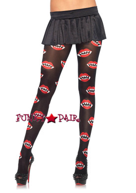 LA7930, Vampire Bite Print Pantyhose