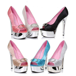 609-Lauren 6" Satin Peep Toe Pump Ellie Shoes