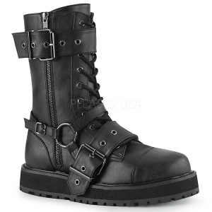 Demonia | VALOR-220, Men's Harness Strap Boots