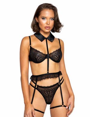 Roma Lingerie R-LI334, Collar Garter Set