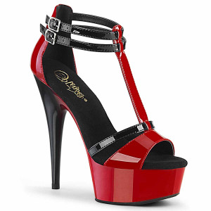 Pleaser | Delight-663, Two-Tone T-strap Platform Sandal