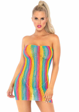 Leg Avenue | LA86163, Rainbow Leopard Lace Dress