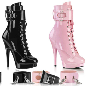 SULTRY-1023, 6" Ankle Boot W/Interchangeable Ankle Cuffs By Fabulicious