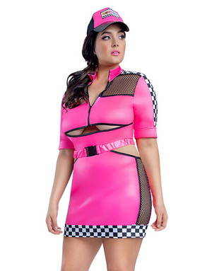 S2256X, Plus Size Racer Babe Costume