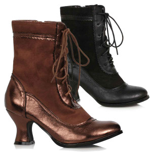 253-Kitty, Lace-up Front Victorian Ankle Boots