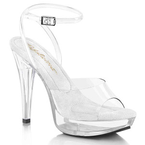 COCKTAIL-506, 5" Clear Wrap Around Sandal By Pleaser