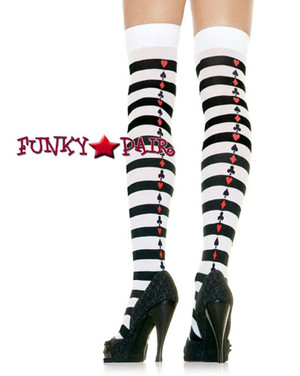 Striped Stockings with Poker Suits | Leg Avenue (6305)