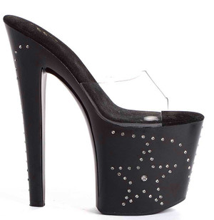 821-Star, 8 Inch Stiletto High Heel with 3.75 Inch Platform Sandal with Stars Made By ELLIE Shoes