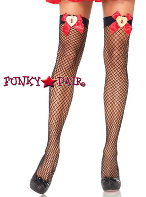 Black Bow Top FishNet Stockings | Leg Avenue (9648)