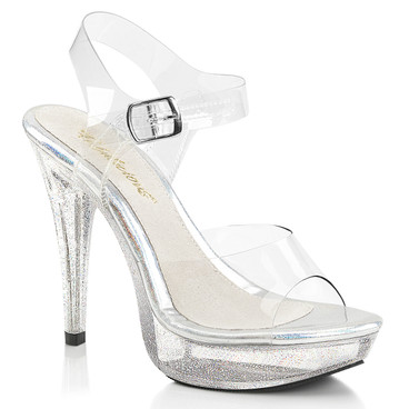 Cocktail-508MG, 5 Inch Heel Sandal with Glitters on Platform