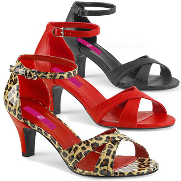 Divine-435, 3" Heel Ankle Strap Pink Label Divine-435, 3" Heel Ankle Strap Pink Label