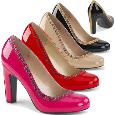 wide width chunky heels
