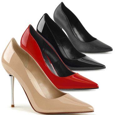 4 Inch Metal Stiletto Heel Pump Pleaser | Appeal-20, 4 Inch Metal Stiletto Heel Pump Pleaser | Appeal-20,