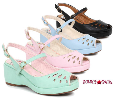 BP242-Faye, 2 Inch Peep Toe Wedge | FunkyPair