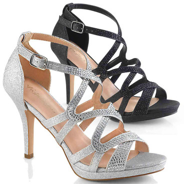 Fabulicious | Daphne-42, 4" Heel Strappy Dress Sandal