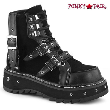 Demonia Boots | Lilith-278, Ankle Boots With Buckles Strap Demonia Boots | Lilith-278, Ankle Boots With Buckles Strap