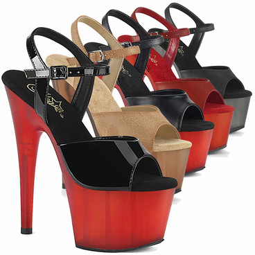 Stripper Shoes Adore-709T, Ankle Strap Sandal with Frosted Bottom