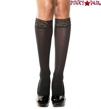 Music Legs ML-5745 Lace Top Knee High Stockings