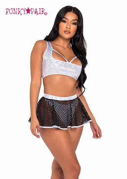 Roma R-6077 - Fishnet Skirt With Top 6071 and Panty 6072