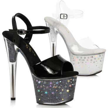 709-Malia, 7 Inch Sandal with Star Platform By Ellie Shoes