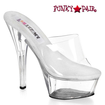 PRINCESS-201, 6" Clear Platform Slide | Funtasma by Pleaser PRINCESS-201, 6" Clear Platform Slide | Funtasma by Pleaser