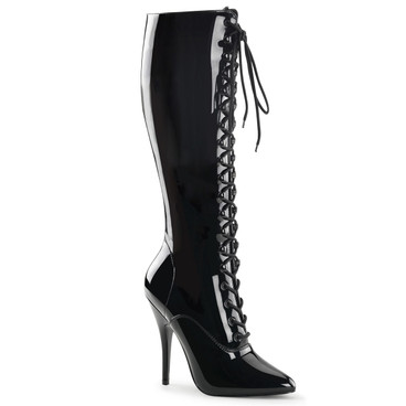 Seduce-2020, Knee High Lace Up Boots | Pleaser