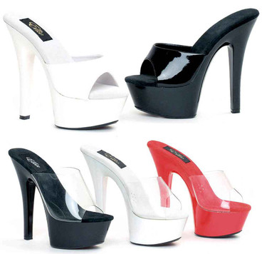 601-Vanity, 6 Inch Stripper Platform Slide Ellie shoes