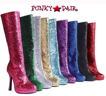 Ellie Shoes | 421-ZARA 4" Glitter Knee High Boots Ellie Shoes | 421-ZARA 4" Glitter Knee High Boots