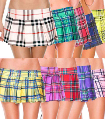 Mini Plaid Skirt ML-25074 By Music Legs