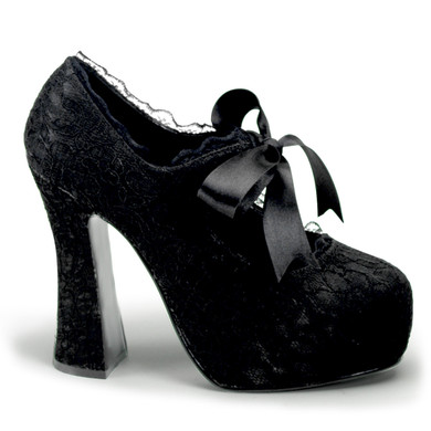 Demonia | DEMON-11, Lace Overlay Mary Jane