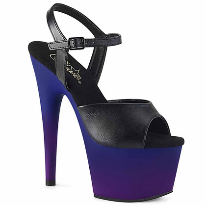 Pleaser | Adore-709BP, Blue Purple Ombre Platform Sandal