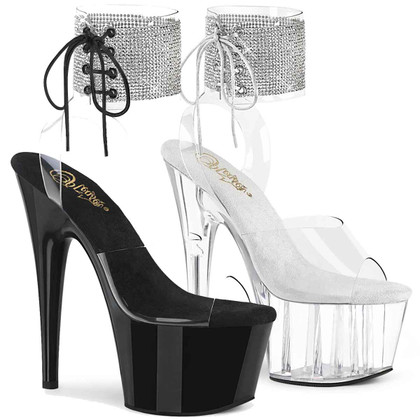 Adore-791-2RS, 7" Rhinestones Ankle Cuff Sandal By Pleaser