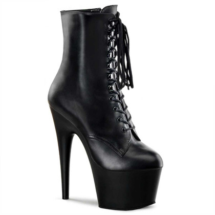 ADORE-1020LE, 7 Inch Leather Ankle Boots By Pleaser
