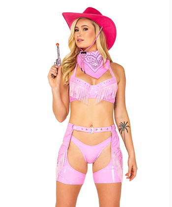 R-5106, Pretty Pink Cowgirl Costume By Roma