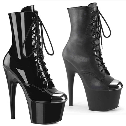 ADORE-1020ESC, Steel Cap Ankle Boots By Pleaser USA