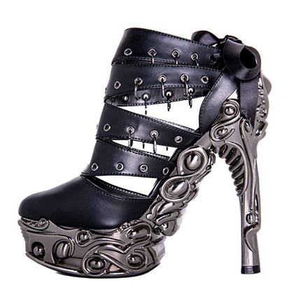 KATO, Cut out Ankle Boot with D-Rings By Hades