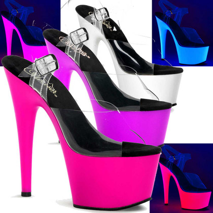 Stripper Shoes | Neon Bottom Ankle Strap ADORE-708UV