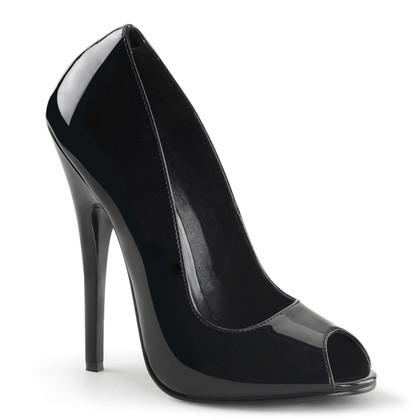 Domina-212, 6" Open Toe Pumps By Devious