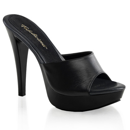 5" Heel Leather Platform Slide Fabulicious | Cocktail-501L