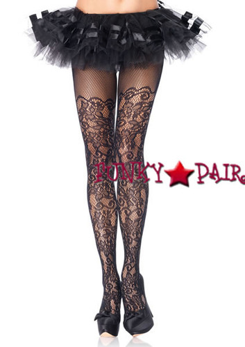 9954, Floral Vine Net Pantyhose