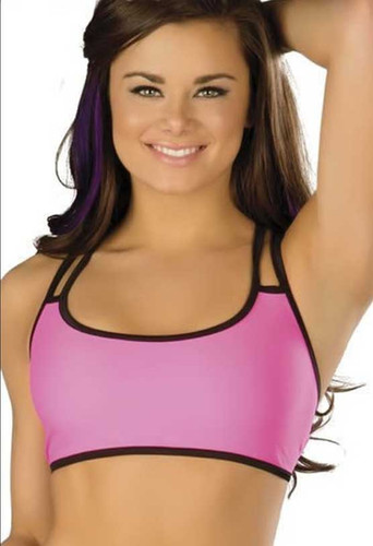 CL413, Stringy Top Color Hot Pink/Black