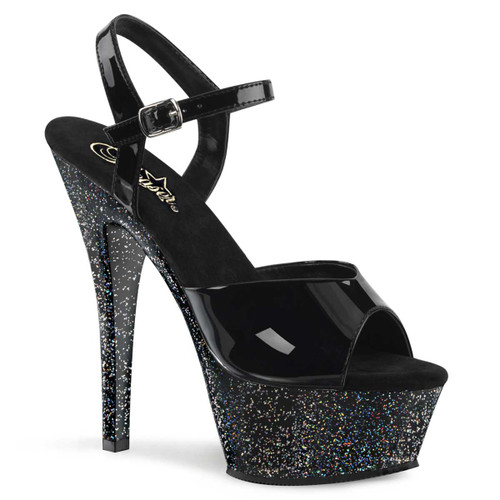 Kiss-209MG, 6 Inch Glitter Sandal by Pleaser