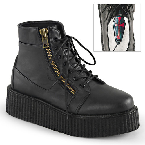 Demonia | Men V-Creeper-571, Platform Creeper Bootie